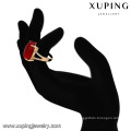 14772 popular graceful latest design 18k gold finger ring with red gemstone